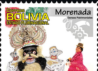 Sello postal de la Morenada