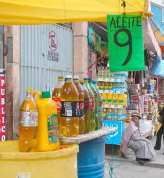 Venta de aceite en El Alto