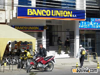 Sucursal del Banco Unión en la ciudad de El Alto.
