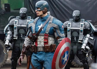 Capitán América, escenas del filme