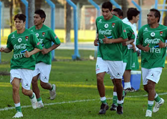 Selección boliviana en prácticas