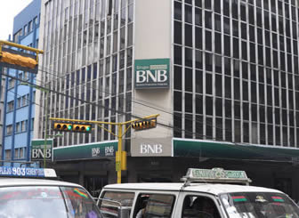 Frontis del Banco Nacional de Bolivia en La Paz