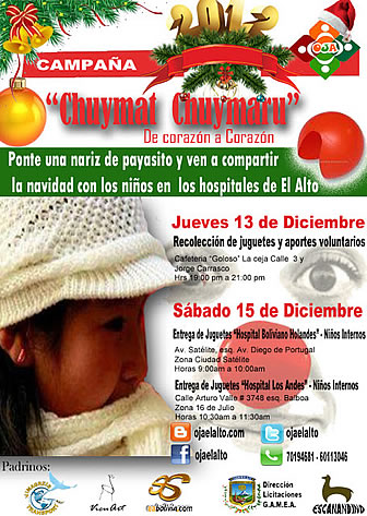Campaña navideña en la ciudad de El Alto