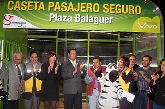 Caseta Pasajero Seguro en la plaza Balaguer de la zona de San Miguel.
