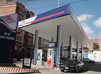 Estación de servicio en La Paz
