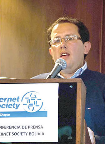 Rodrigo Saucedo, presidente de ISOC Bolivia
