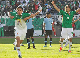 Jugadores de la Selección Boliviana