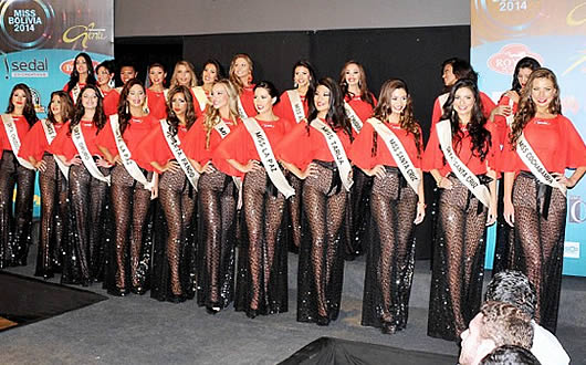 Candidatas rumbo al Miss Bolivia 2014