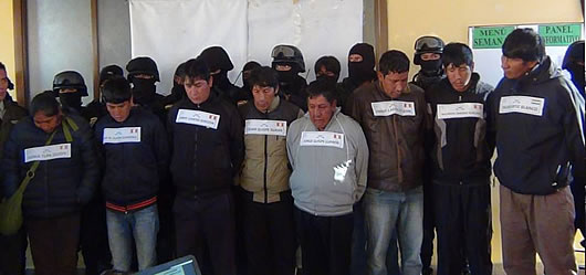 Ocho personas detenidas por la Policía de El Alto.