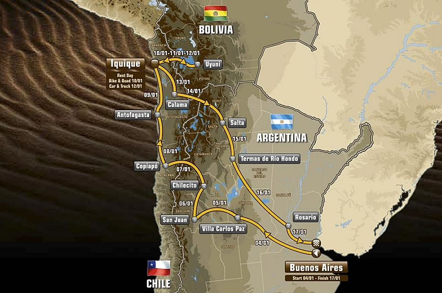 Recorrido del Rally Dakar 2015