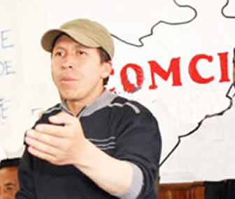 Celestino Condori, presidente del Comité Cívico de Potosí. 