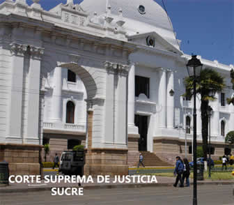 Corte Suprema de Justicia de Sucre Bolivia.