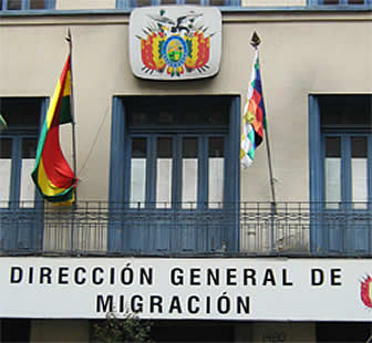 Dirección General de Migración en Bolivia.