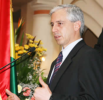 Álvaro García Linera, vicepresidente del Estado Plurinacional Bolivia.