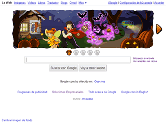 Halloween en Google, presentación animada