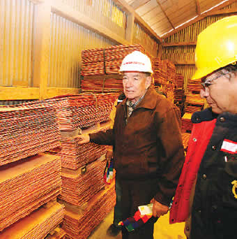 Empresa Minera Corocoro (EMC) inició ayer la exportación de cobre con valor agregado