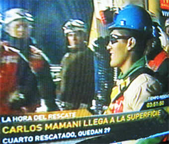 Rescate de los 33 mineros que emocionó el alma del mundo entero pendiente en una transmisión internacional que escribió otra historia mundial desde Chile.