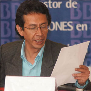 Pablo Groux, ministro de Culturas de Bolivia.