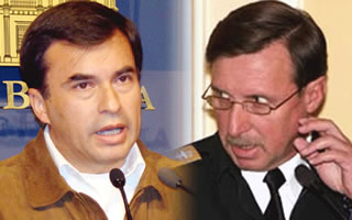 Juan Ramón Quintana, ministro de la Presidencia; y Rafael Banderira, prefecto de Pando.