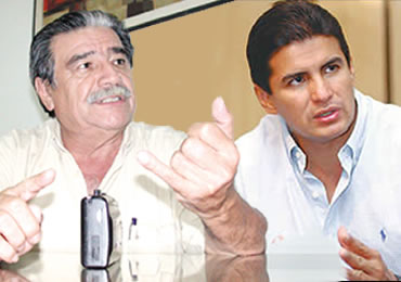Jerjes Justiniano y Roberto Fernández candidatos del MAS para Gobernador y Alcalde de Santa Cruz, respectivamente.