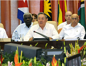 Raúl Castro, presidente de Cuba, en la VIII Cumbre Alianza Bolivariana para los Pueblos de nuestra América (ALBA).