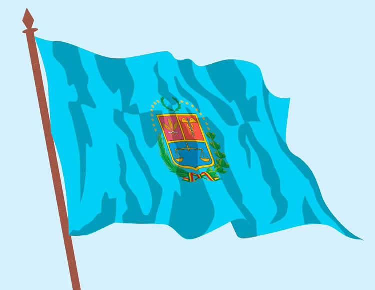 Bandera del departamento de Cochabamba - Bolivia.