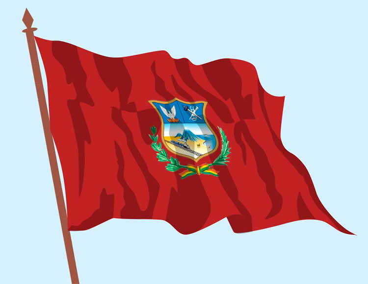 Bandera del departamento de Oruro - Bolivia.