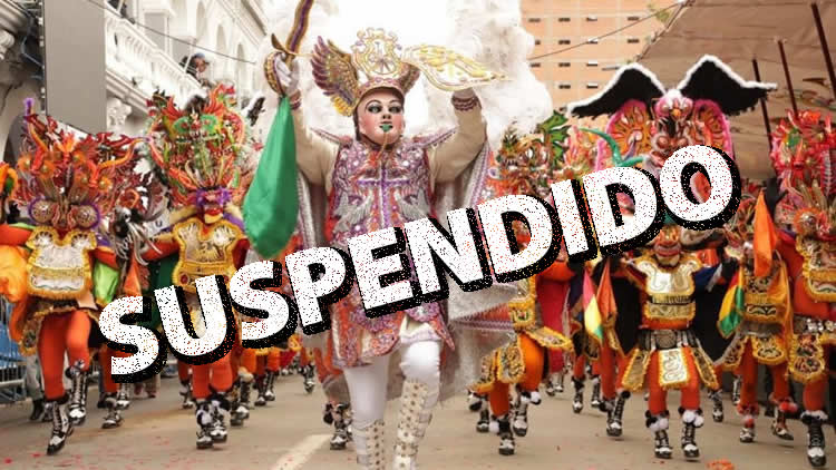 Suspenden entrada del Carnaval de Oruro 2021