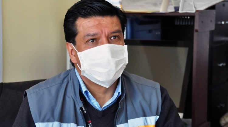 El director de Salud de la alcaldía alteña, José Luis Ríos, en contactos con los medios.