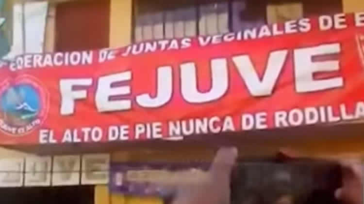 La Federación de Juntas Vecinales (Fejuve) de El Alto