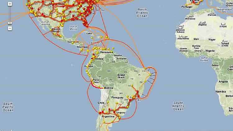 Bolivia inagurará su propia fibra óptica submarina, con conexión directa al Pacífico, pasando por Perú. Bolivia inagurará su propia fibra óptica submarina, con conexión directa al Pacífico, pasando por Perú.