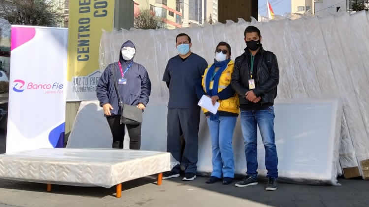 Banco FIE apoya a centros de atención COVID-19 en La Paz. Banco FIE apoya a centros de atención COVID-19 en La Paz.