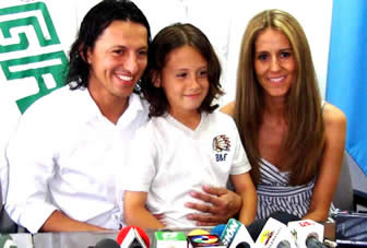 Juan Manuel Peña y su familia