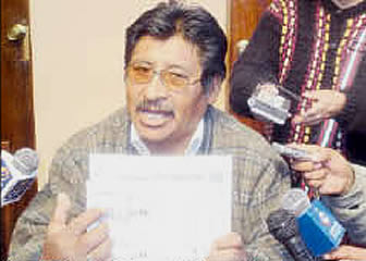 Silvestre Susaño, dirigente boliviano del transporte internacional.