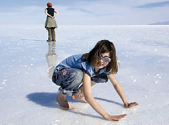 Turismo en Uyuni, el salar uno de los atractivos.