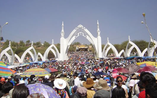 Festividad religiosa de la Virgen María de Urkupiña, el municipio de Quillacollo