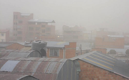 Vientos huracanados en El Alto