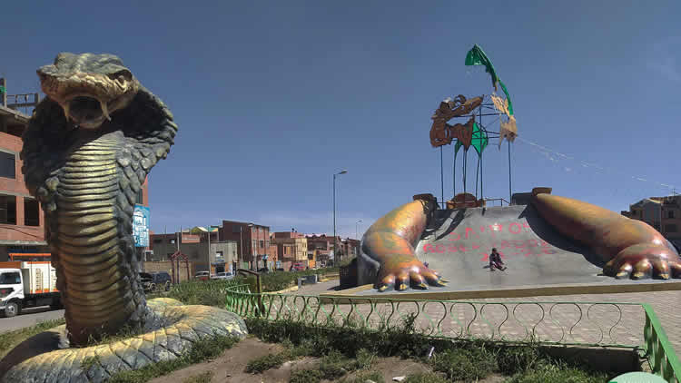 El Dragón y la Cobra están entre las villas Túpac Katari y Huayna Potosí de El Alto.