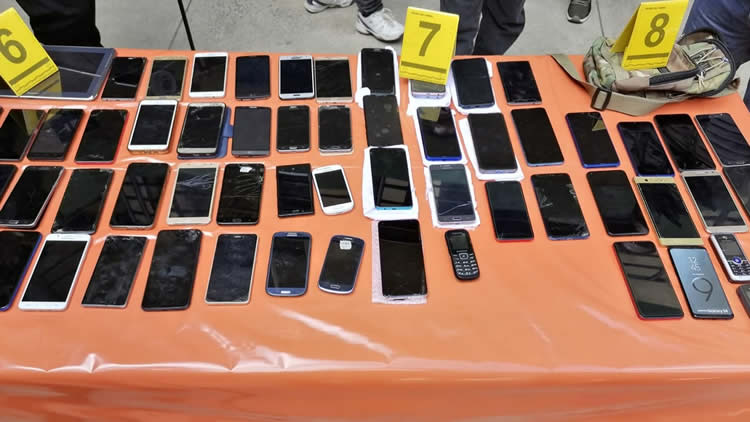 Celulares secuestrados en el Celulares secuestrados en el