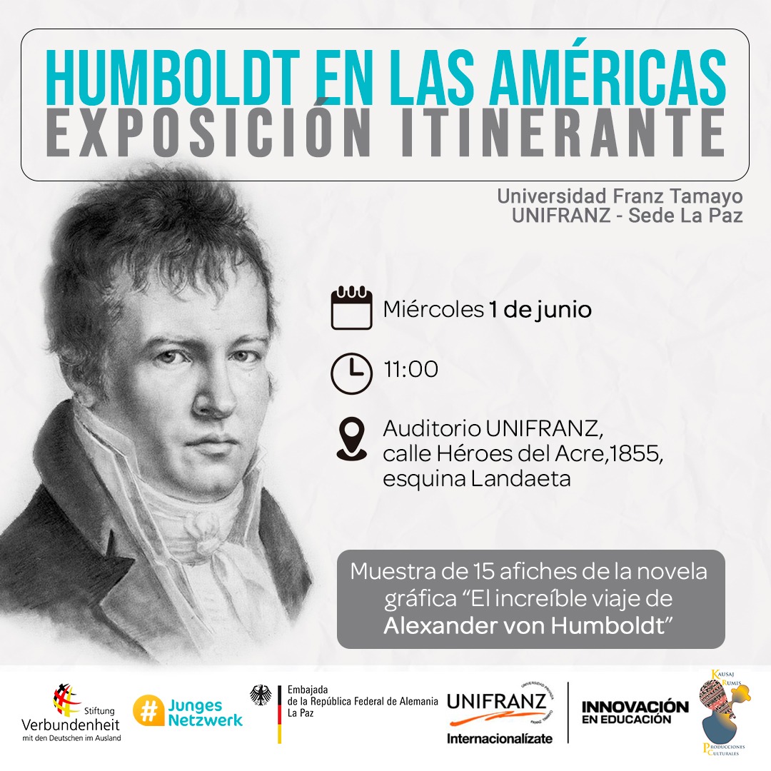 La exposición se efectuará en la UNIFRANZ, calle Héroes del Acre, esquina Landaeta, frente al Instituto Americano La exposición se efectuará en la UNIFRANZ, calle Héroes del Acre, esquina Landaeta, frente al Instituto Americano