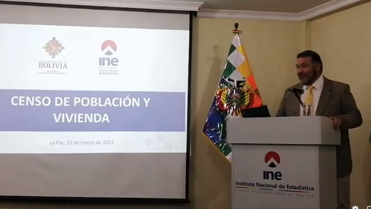 El Director ejecutivo del Instituto Nacional de Estadística (INE), Humberto Arandia, en exposición.