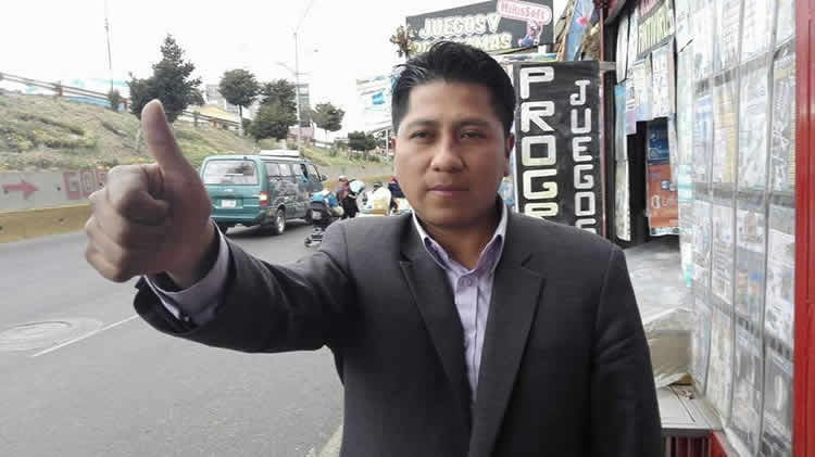 El principal dirigente de Jallalla La Paz, Leopoldo Chui. El principal dirigente de Jallalla La Paz, Leopoldo Chui.