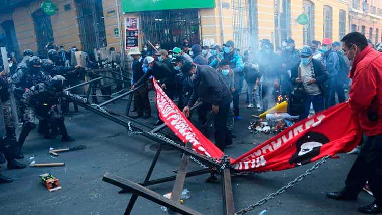 Trabajadores en salud de El Alto.