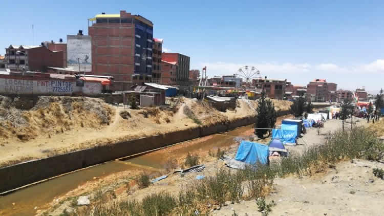 Zonas aledañas al puente Río Seco del Distrito 4. Zonas aledañas al puente Río Seco del Distrito 4.