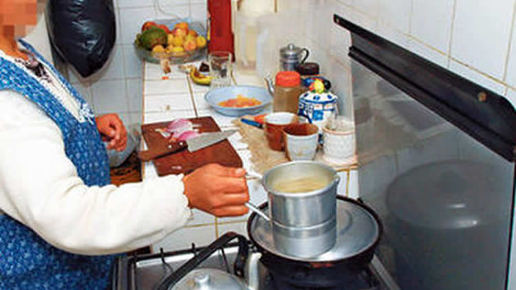 Trabajadora del hogar en Bolivia.