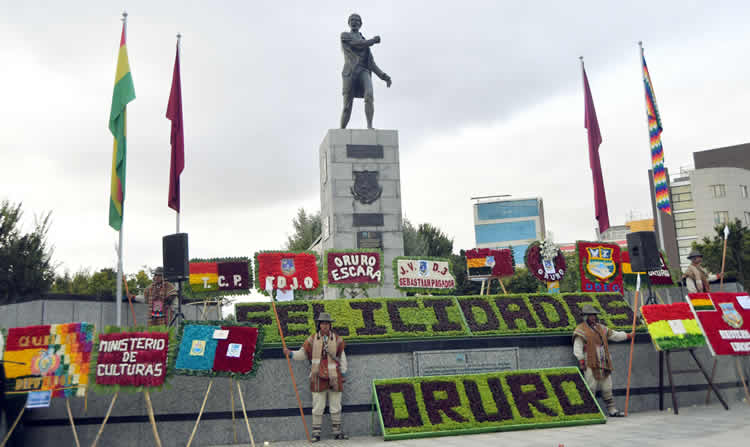 Aniversario de Oruro, 239 años de la gesta libertaria del departamento.
