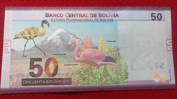 Nueva familia de billetes de 50 bolivianos del Estado Plurinacional de Bolivia.