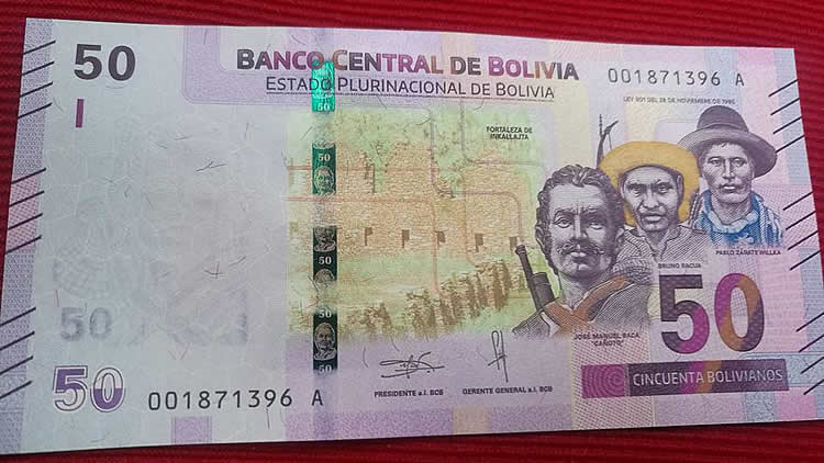 Nuevo billete de 50 bolivianos Nuevo billete de 50 bolivianos
