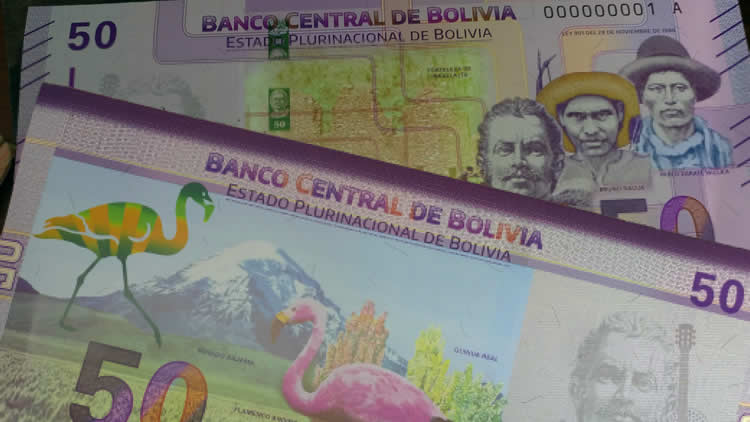 El nuevo corte de billetes de 50 bolivianos.-