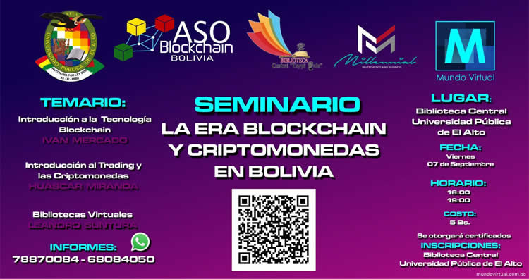 Seminario de Blockchain y Criptomonedas en la UPEA de El Alto.